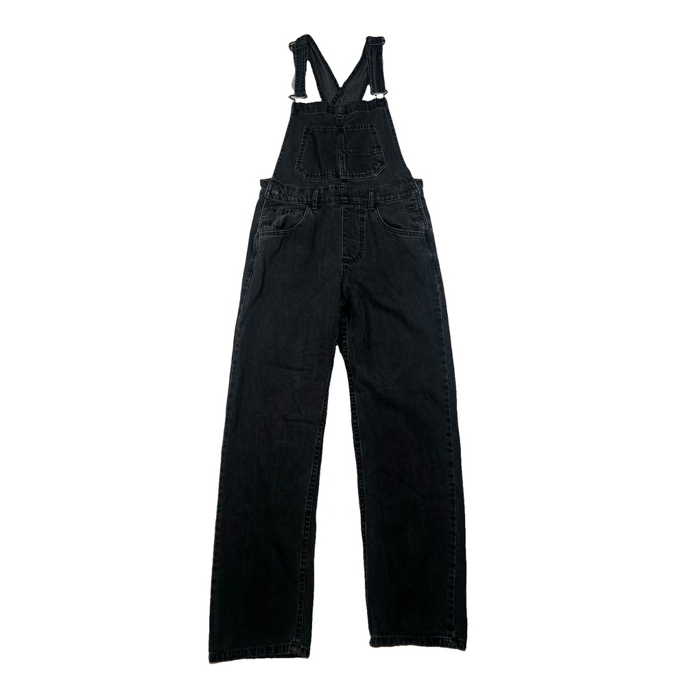 We The Free Black Denim Overalls Straight Leg Black Size XS